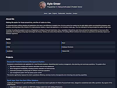 Personal Portfolio Site