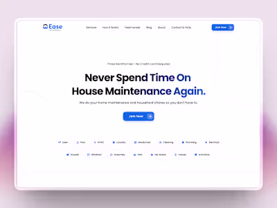 Ease — Redesign in Framer