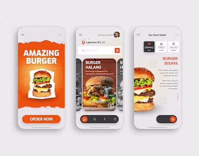 AMAZING BURGER mobile app UI : Behance