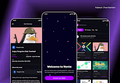 VENTA, SELF-SERVICE EVENT APP