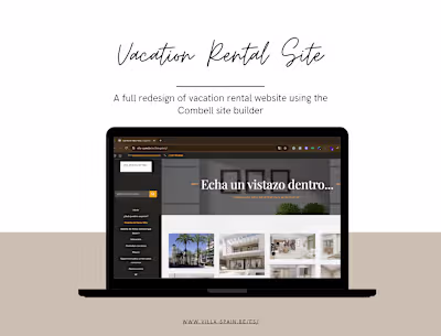 Vacation Hotel Rental Website Redesign
