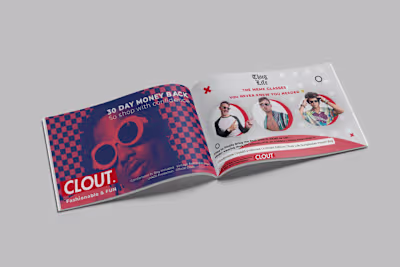 Clout Wear Streetwear Brand Brochure Design