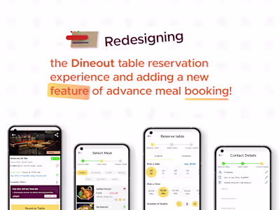 Redesigning DineOut App Table reservation flow UI/UX