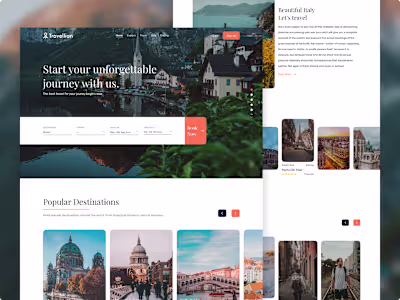Travellian - Travel Agency Website | UX/UI Design