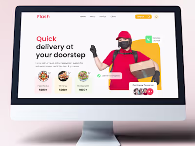 Food Delivery Landing Page Design