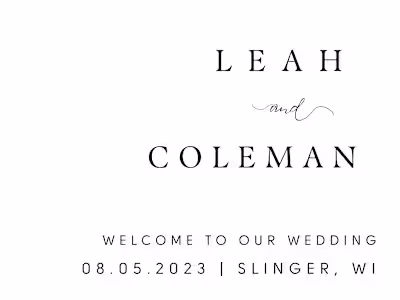 Wedding Signage | Retro Palm Springs Minimal