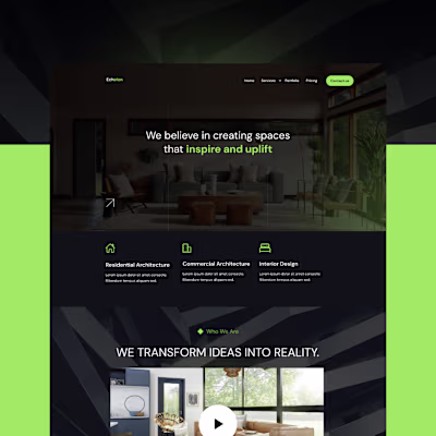 Landing page webdesign