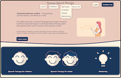 UX Design Consultancy: Speech Therapy web design