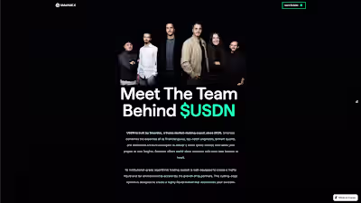 The USDN landingspage 