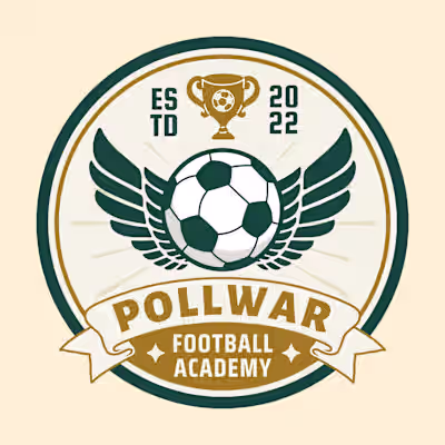 Pullwar football academy vintage retro badge logo project