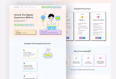 🌼 AI company design - Landing page website 🌼 