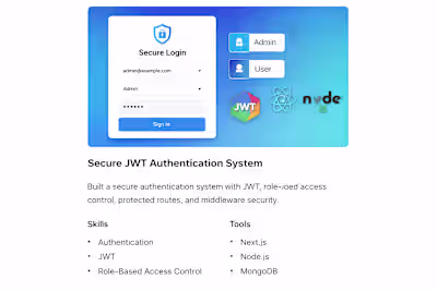 Secure JWT Authentication System
Implemented secure