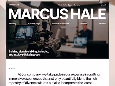 Marcus Hale — Personal Brand, Agency & Portfolio Website