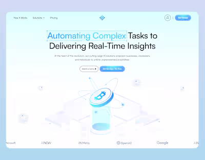 Automation Website Header design