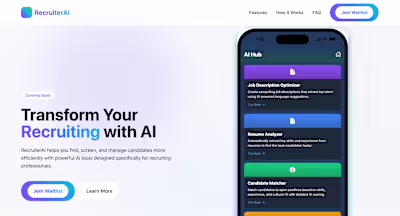 RecruiterAI — A Fully Synced Recruiting Platform (iOS + Web)...