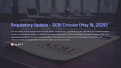 Regulatory Update – SEBI Circular (May 16, 2025)
