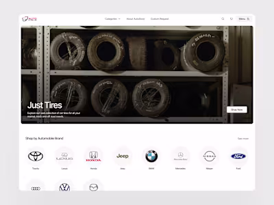 Responsive e-commerce webapp design for AutoStore
