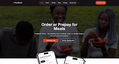 FoodBank Africa Web App Development