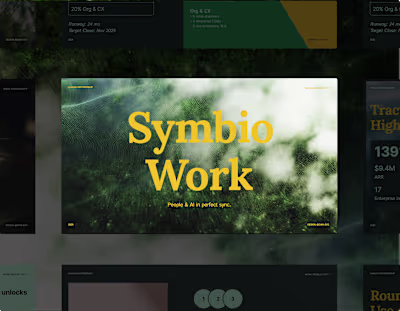 Symbio Work | Investor Deck Design