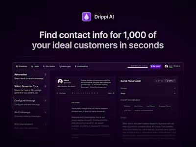 Website Design & Dev in Framer - drippi.ai