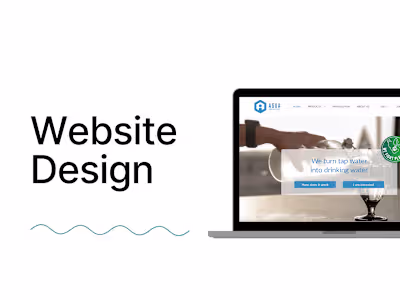 Website design - water filter company
