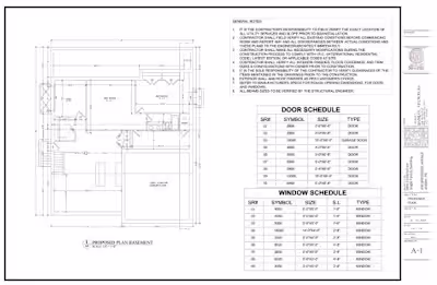 Drawing of 2 story-House with Basement for Permit