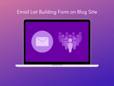 Email List Building Form on Website Blog