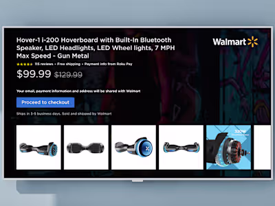 Design of Roku's Shoppable Ads Experience