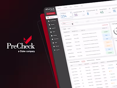 PreCheck Dashboard Design