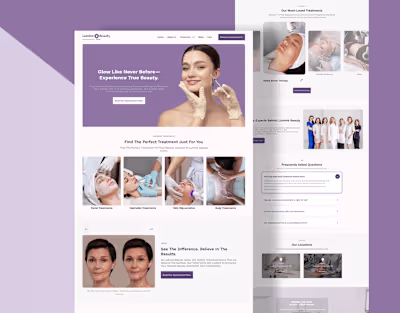 Landing Page UI/UX Design for Beauty Clinic