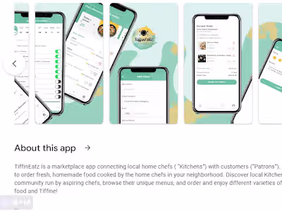 Mobile App Food Market Place