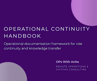 Operational Continuity Handbook