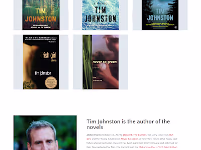 Tim Johnston – The Author of the Novels