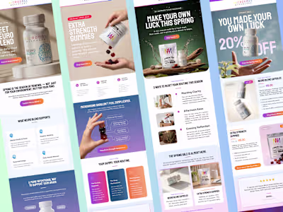 Spring campaign project. Four emails,