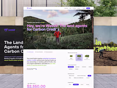 Wavelr Carbon Credit Brand, Platform & Website