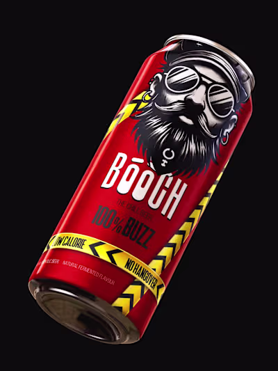 Booch Beverages Can and Bottle Redesign