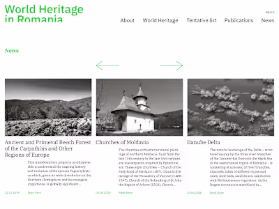 World Heritage in Romania | UX/UI