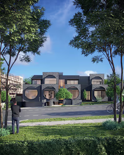 Contemporary Residential Building 3D Visualization 