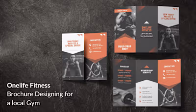 Brochure designing of a local Gym