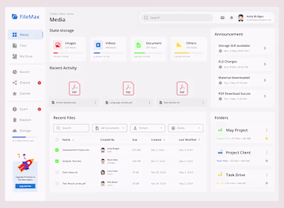FileMax - File Management & Storage Dashboard