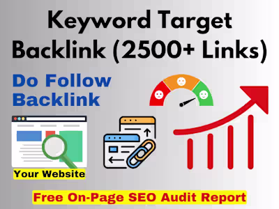 Website Keyword Target Backlink (2500 Links)