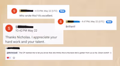 Client Feedback on Deliverables