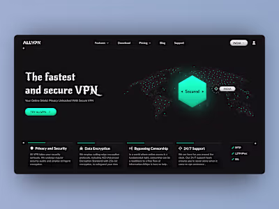 ALLVPN | Landing Page | Behance