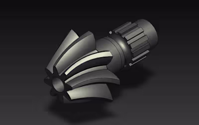 3D Model Of A Helical Bevel Gear | SolidWorks