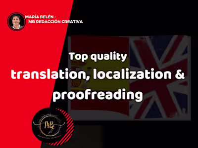 English-Spanish translation, localization & proofreading (Spain)