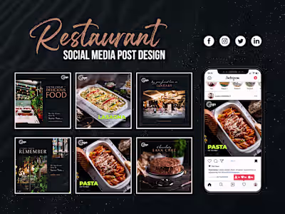 Restaurant Social Media Post Design