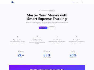 Responsive Landing Page for a Modern Budgeting App