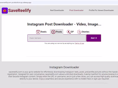 Instagram Posts Downloader || Posts | Reels | DP