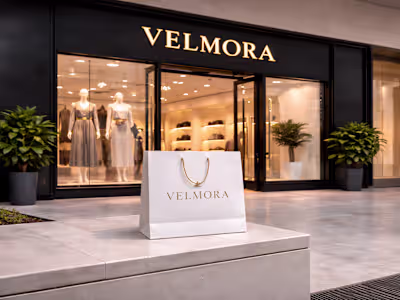 Luxury Boutique Storefront Branding Mockup