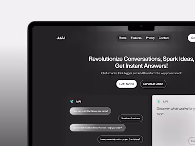 JulAI: AI Chatbot Landing Page UI